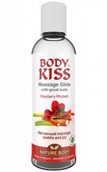 Smaksatt Glidmedel Raspberry Rhubarb Massage Glide 100 ml