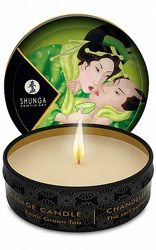 Massageoljor Shunga Massage Candle Green Tea 30 ml